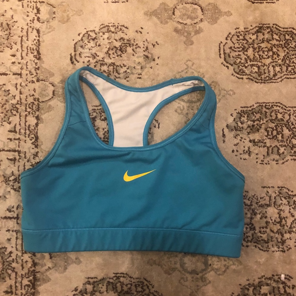 Nike aqua colored sports bra size M